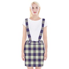 Blue Purple And White Plaids Braces Suspender Skirt by ConteMonfrey