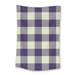 Blue Purple And White Plaids Small Tapestry by ConteMonfrey