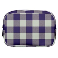 Blue Purple And White Plaids Make Up Pouch (small) by ConteMonfrey