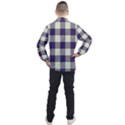 Blue Purple and white plaids Men s Half Zip Pullover View2