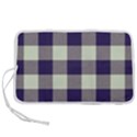 Blue Purple and white plaids Pen Storage Case (S) View1