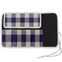 Blue Purple and white plaids Pen Storage Case (S) View2