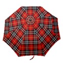 Black, white and red classic plaids Folding Umbrellas View1