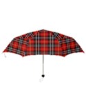 Black, white and red classic plaids Folding Umbrellas View3