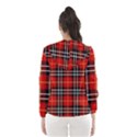 Black, white and red classic plaids Women s Hooded Windbreaker View2