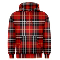 Black, White And Red Classic Plaids Men s Core Hoodie by ConteMonfrey