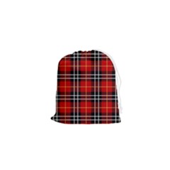 Black, White And Red Classic Plaids Drawstring Pouch (xs) by ConteMonfrey