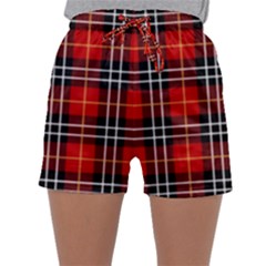 Black, White And Red Classic Plaids Sleepwear Shorts by ConteMonfrey