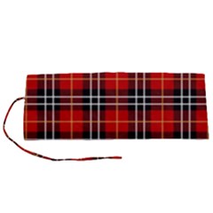 Black, White And Red Classic Plaids Roll Up Canvas Pencil Holder (s) by ConteMonfrey