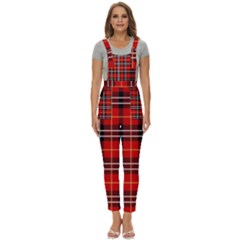 Black, White And Red Classic Plaids Women s Pinafore Overalls Jumpsuit by ConteMonfrey