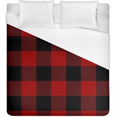 Red And Black Plaids Duvet Cover (king Size) by ConteMonfrey