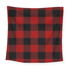 Red And Black Plaids Square Tapestry (large) by ConteMonfrey