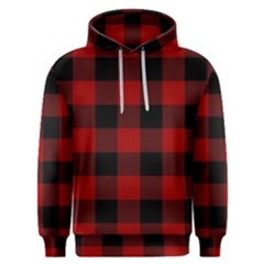 Red And Black Plaids Men s Overhead Hoodie by ConteMonfrey