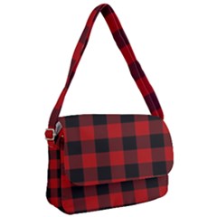 Red And Black Plaids Courier Bag by ConteMonfrey