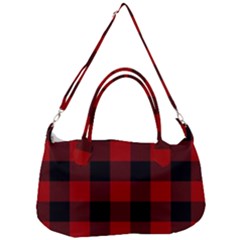 Red And Black Plaids Removal Strap Handbag by ConteMonfrey