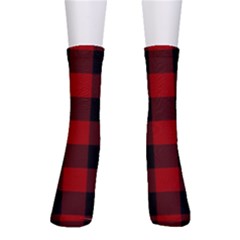 Red And Black Plaids Crew Socks by ConteMonfrey