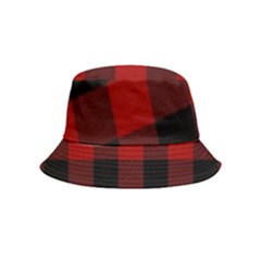 Red And Black Plaids Bucket Hat (kids) by ConteMonfrey