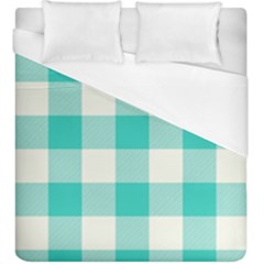 Blue And White Plaids Duvet Cover (king Size) by ConteMonfrey