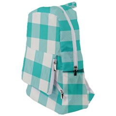 Blue And White Plaids Travelers  Backpack by ConteMonfrey