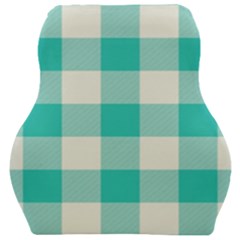 Blue And White Plaids Car Seat Velour Cushion  by ConteMonfrey