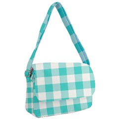 Blue And White Plaids Courier Bag by ConteMonfrey