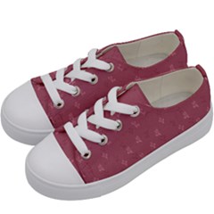 Background-flower Pattern Kids  Low Top Canvas Sneakers by nateshop