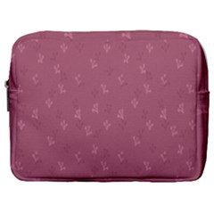 Background-flower Pattern Make Up Pouch (large) by nateshop