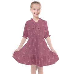 Background-flower Pattern Kids  All Frills Chiffon Dress by nateshop