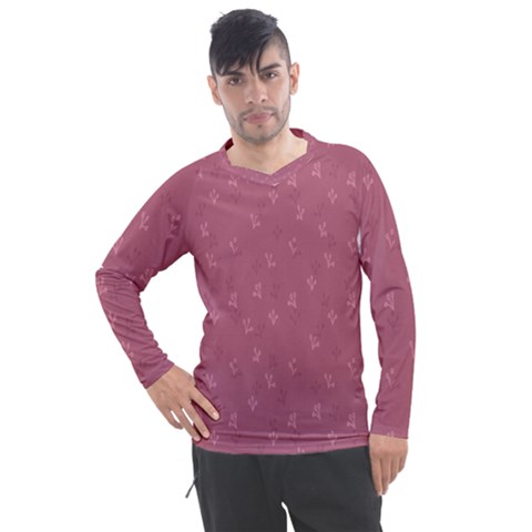 Background-flower Pattern Men s Pique Long Sleeve Tee by nateshop