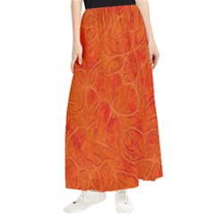 Background-flower Maxi Chiffon Skirt by nateshop