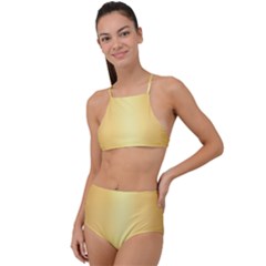 Background-gold High Waist Tankini Set by nateshop