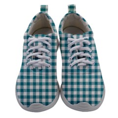 Straight Blue White Small Plaids Athletic Shoes by ConteMonfrey