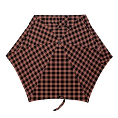 Straight Black Pink Small Plaids  Mini Folding Umbrellas by ConteMonfrey