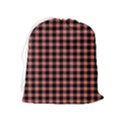 Straight Black Pink Small Plaids  Drawstring Pouch (XL) View2