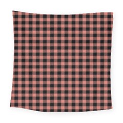 Straight Black Pink Small Plaids  Square Tapestry (large) by ConteMonfrey