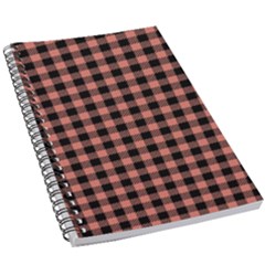 Straight Black Pink Small Plaids  5 5  X 8 5  Notebook by ConteMonfrey