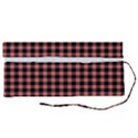 Straight Black Pink Small Plaids  Roll Up Canvas Pencil Holder (S) View2