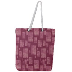 Background-pattern Flower Full Print Rope Handle Tote (large) by nateshop