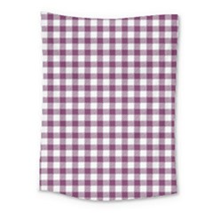 Straight Purple White Small Plaids  Medium Tapestry by ConteMonfrey