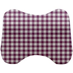 Straight Purple White Small Plaids  Head Support Cushion by ConteMonfrey