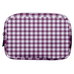 Straight Purple White Small Plaids  Make Up Pouch (small) by ConteMonfrey