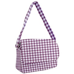 Straight Purple White Small Plaids  Courier Bag by ConteMonfrey