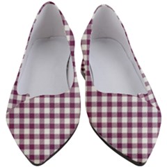 Straight Purple White Small Plaids  Women s Block Heels  by ConteMonfrey