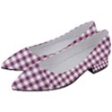 Straight Purple White Small Plaids  Women s Block Heels  View2