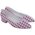 Straight Purple White Small Plaids  Women s Block Heels  View3