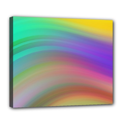 Background-rainbow Deluxe Canvas 24  X 20  (stretched) by nateshop