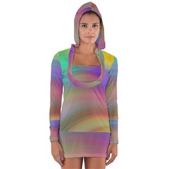 Background-rainbow Long Sleeve Hooded T-shirt