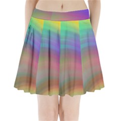 Background-rainbow Pleated Mini Skirt by nateshop