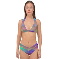 Background-rainbow Double Strap Halter Bikini Set by nateshop