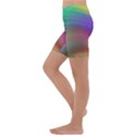 Background-rainbow Kids  Lightweight Velour Capri Yoga Leggings View2